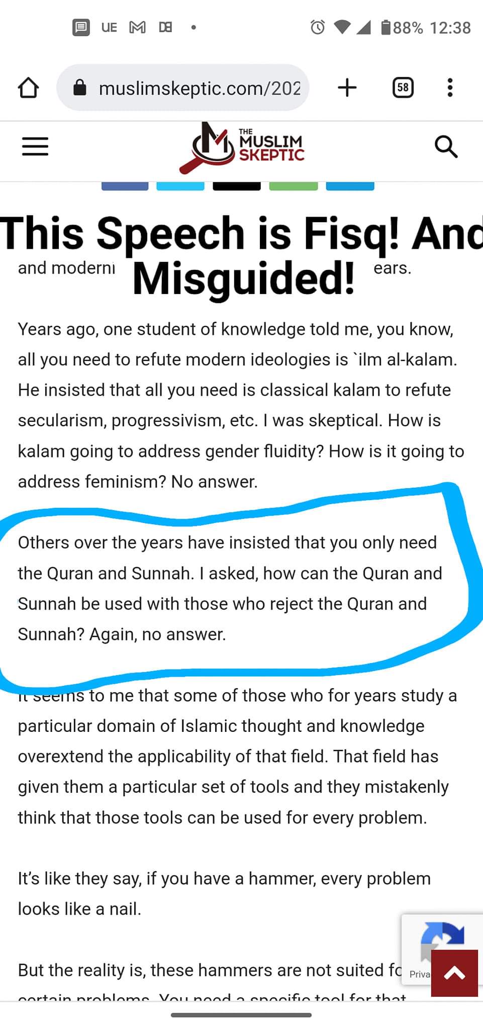 The Misguidance Of Daniel Haqiqatjou The Quran &  Sunnah Can’t Solve All&nbsp;Problems