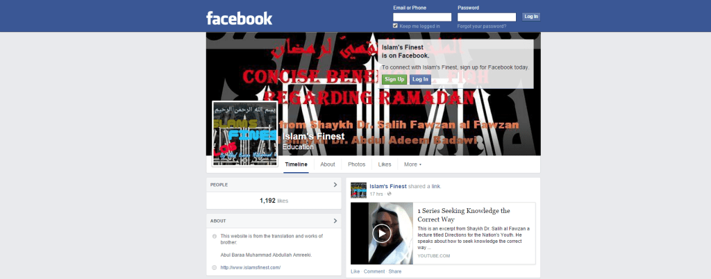 Islam's Finest Facebook Fan&nbsp;Page