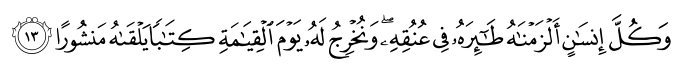 Q & A Shaykh Dr Salih al Fawzan: We Inquire about The Tafseer of the Noble Verse “And We have fastened every man his fate to his neck, and on the Day of Resurrection”.